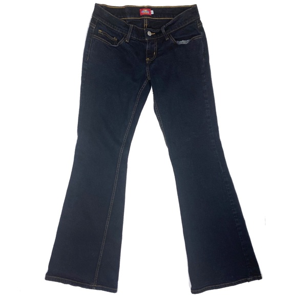 Dickies Denim - Dickies Girl Dark Blue Flare Jeans 5